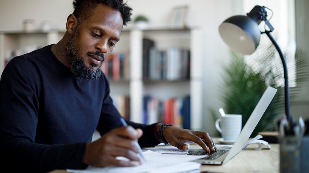 A manager writing an employee reference for a member of staff