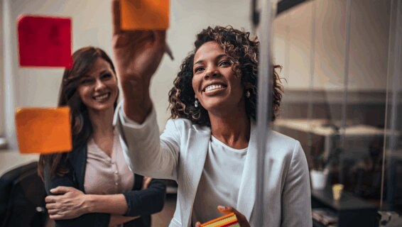Employees sharing their thoughts on the workplace