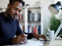 A manager writing an employee reference for a member of staff