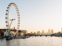 london eye in autumn weather