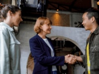 Business people shaking hands