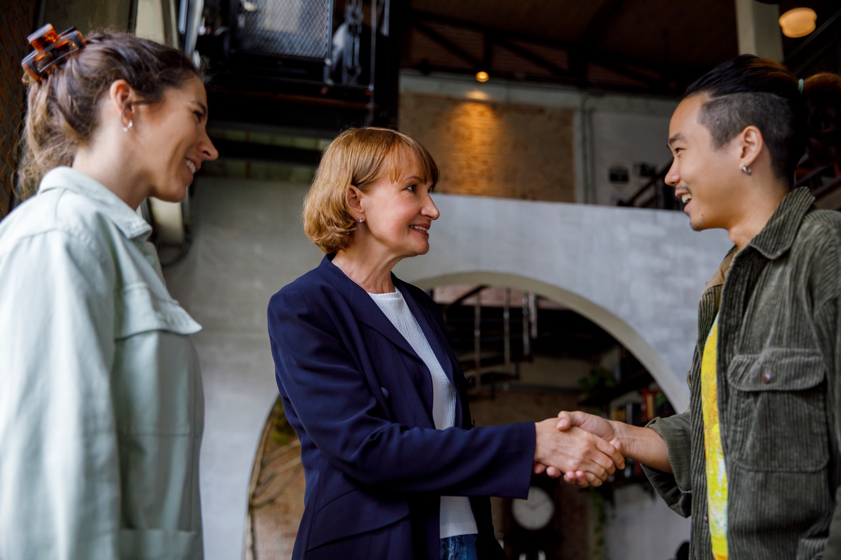 Business people shaking hands