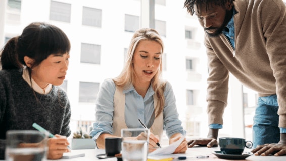 skill gap analysis Workers undertaking a skill gap analysis